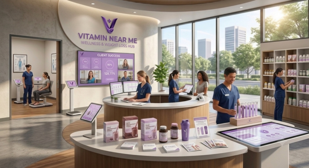 Modern wellness clinic offering vitamin B12 injection consultations and treatments
